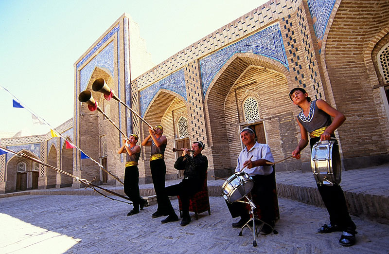 Navruz celebrations at an Uzbek madrassah. Photo credit: Peter Guttman