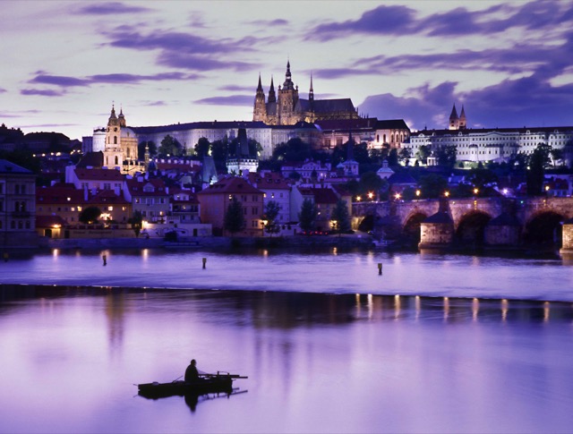 Prague’s regal old city and towering castle above the Vltava are beautifully lit at sunset. Photo credit: Czech Tourist Authority