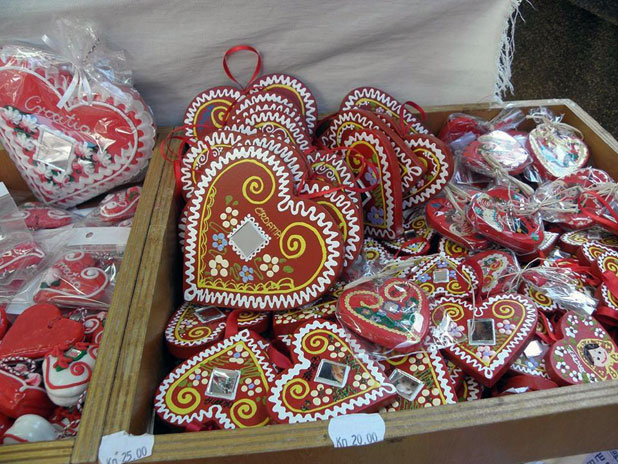 In Zagreb, Croatia, a bouquet of licitar heart-shaped Croatian cookies can trump a bouquet of roses. Photo credit: Goran Pavic