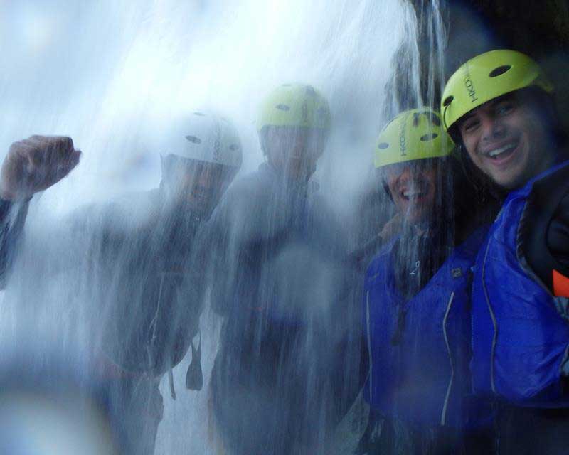 The finish line: a perfect photo-op awaits behind the veil of the 160-foot Velika Gubavica Waterfall. Photo credit: Iris Adventures