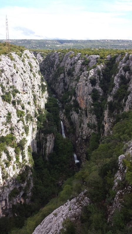 A view of the Cetina River Canyon from the entrance to the hiking trail. Photo credit: Lisa Peterson