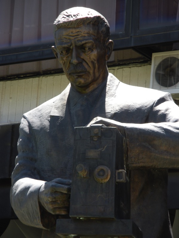 A statue of one of Bitola’s hometown heroes, Milton Manaki; Milton and his brother, Yanaki, are credited with being the first filmmakers in the Balkan Peninsula. Photo credit: Elizabeth Raible