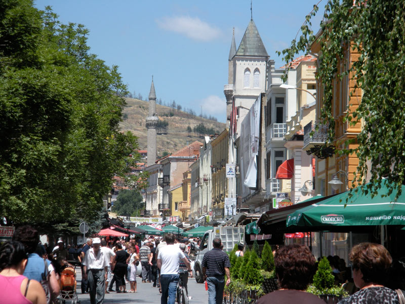 Local life along Sirok Sokak Street in Bitola, Macedonia. Photo credit: Elizabeth Raible