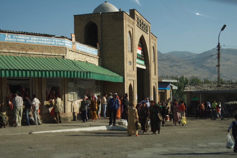 Locals heading into the bazaar.  Photo: James Carnehan