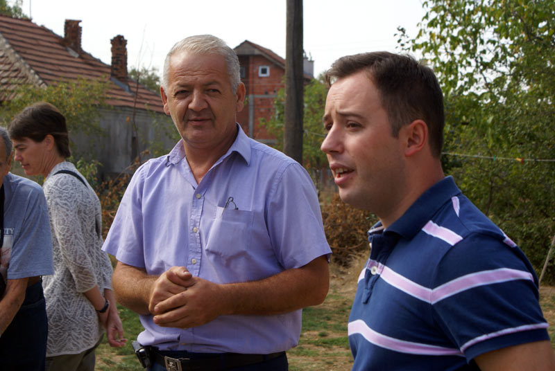 Meeting locals in Pristina, Kosovo. Photo credit: Joanna Millick