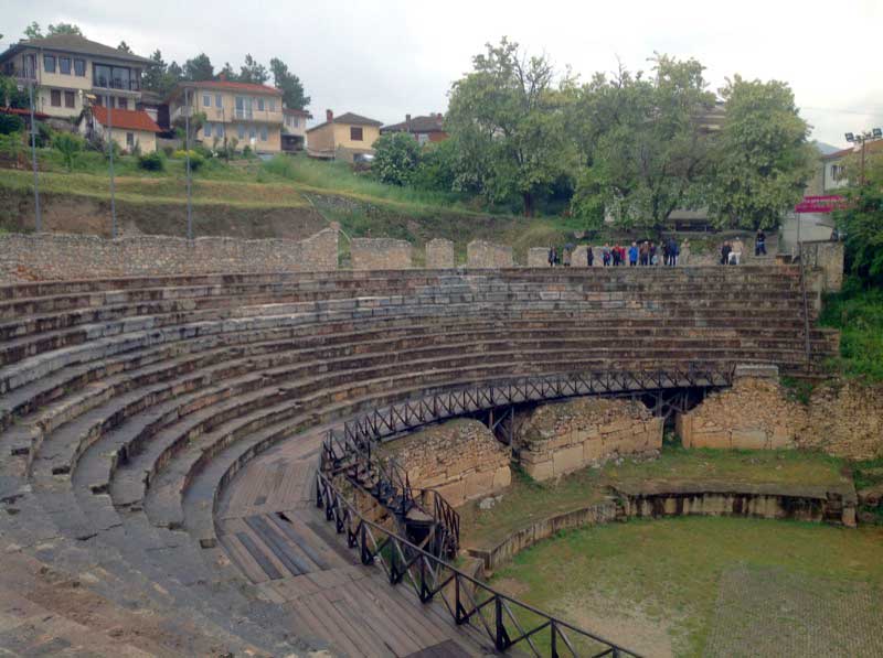 Built around 200 BC, Ohrid's amphitheater is today the only surviving ancient Greek theater in Macedonia. Photo credit: Michel Behar