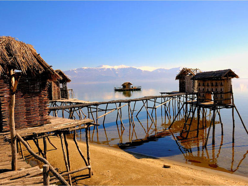 Ohrid's Museum on Water is a modern-day reconstruction of an ancient prehistoric settlement, whose foundations were first discovered beneath the lake's waters in 1997