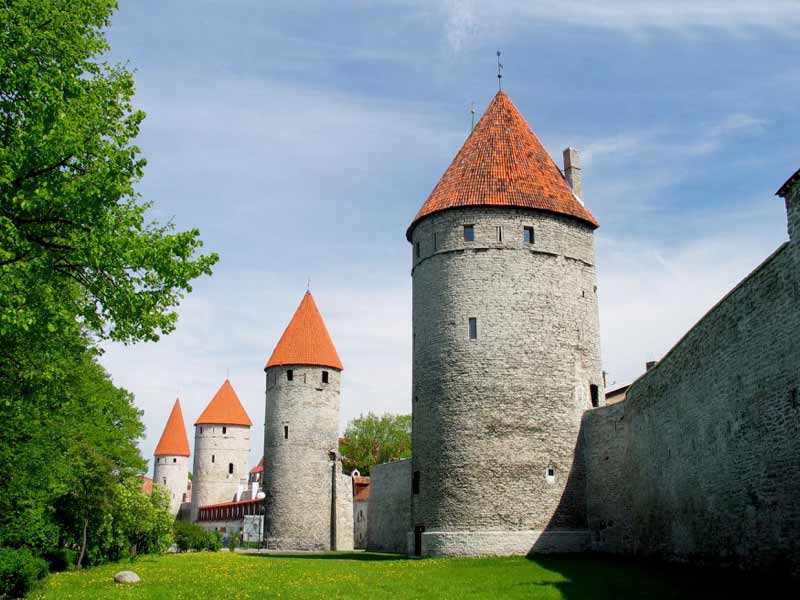 Tallinn's first medieval walls and towers were built in the 13th century. 
 Photo credit: Jaak Nilson