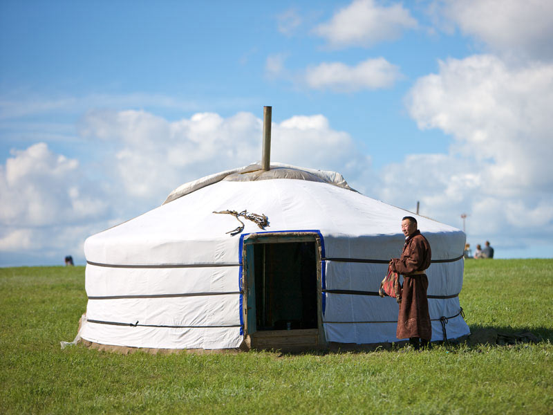 Ger is the Mongolian word for yurt, the portable home of nomads and semi-nomads. Photo credit: Helge Pedersen