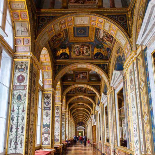 One is surrounded by art walking through the Raphael Loggias gallery in the Hermitage. Photo credit: Jonathan Irish