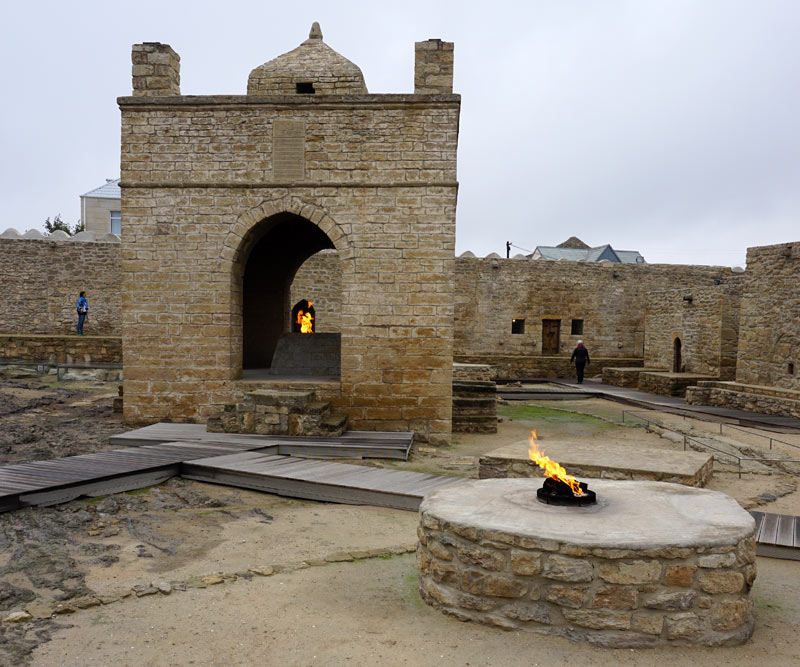 On the way to the Absheron Peninsula, I visited the Ateshgah Fire Temple. Photo credit: Jake Smith