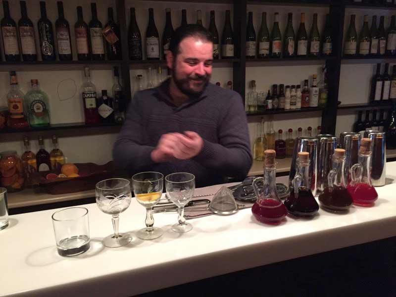 A sommelier hosts a tasting at Azarphesha in Georgia. Photo: John Wurdeman