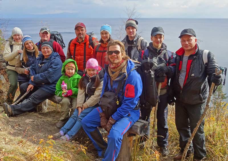 MIR’s Siberia crew and their families camp and hike the Great Baikal Trail. Photo credit: Vladimir Kvashnin