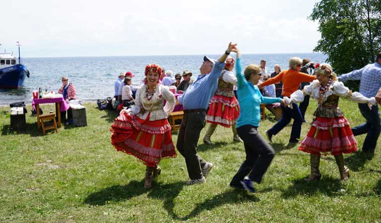 Celebration on the shores of Lake Baikal, Siberia, Russia. Photo credit: Vladimir Kvashnin