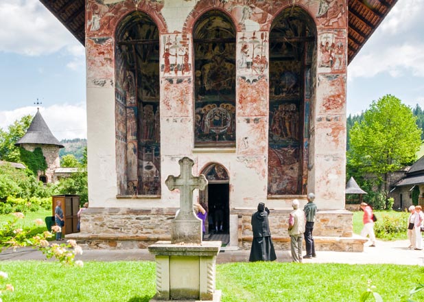 The original 1532 Moldovita Monastery was ruined in floods and mudslides, and later rebuilt on higher ground. Photo credit: David W. Allen