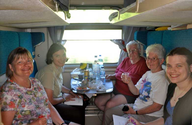 Making friends with fellow travelers and with locals when traveling by train. Photo credit: Meaghan Samuels