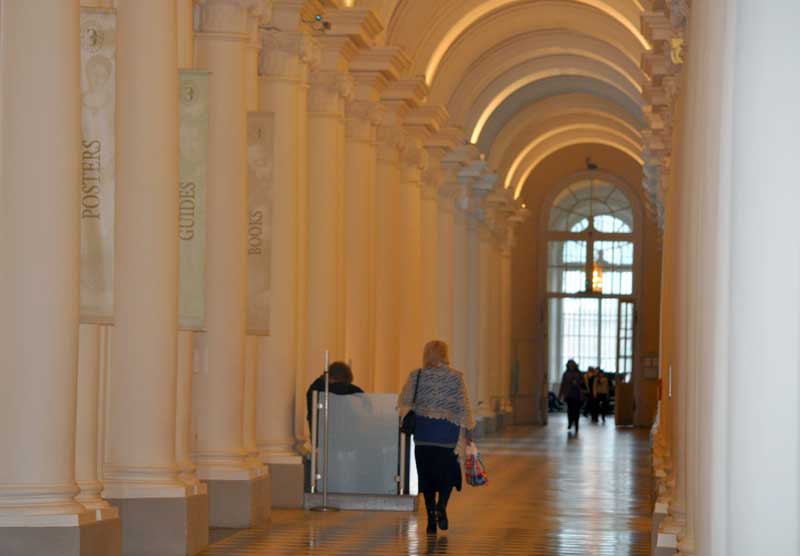 Head to the ground floor of the museum to take a well-deserved rest during your Hermitage exploration. Photo credit: Liz Tollefson