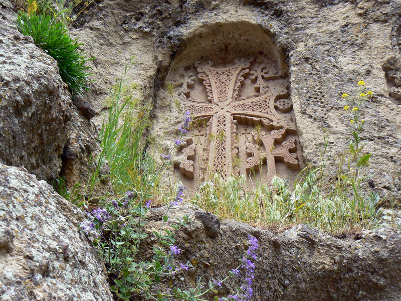 An Armenian khachkar, an intricately carved stone cross and a beloved national art form. Photo credit: Martin Klimenta