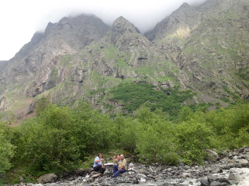 A toast to the North Caucasus in North Ossetia. Photo credit: Michel Behar