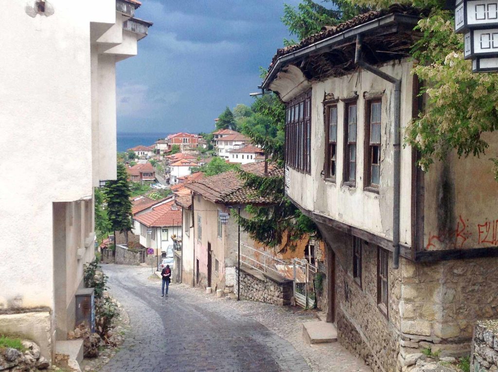 Cobblestone street in North Macedonia. Photo credit: Michel Behar.