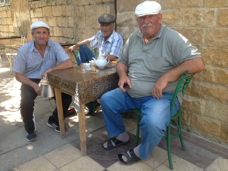Tea and sweets in Derbent. Photo credit: Michel Behar