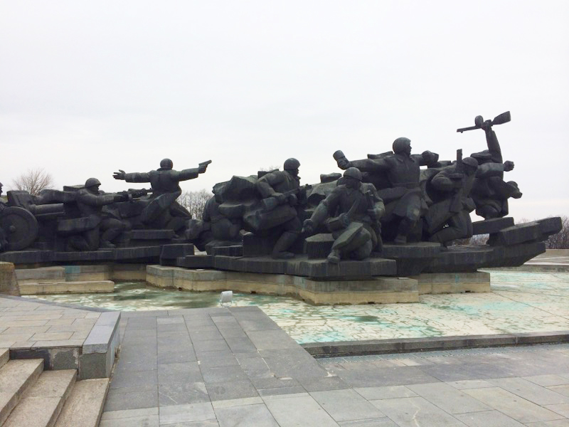 Kiev’s “Crossing of the Dnipro” Monument is dedicated to those who fought and died during the 1943 Battle of the Dnipro, which reclaimed the city from German forces. Photo credit: Jessica Clark