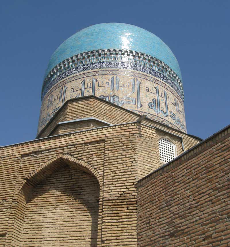 Kuk Gumbaz Madrassah in Istaravshan (Timurid architecture). Photo credit: Jake Smith