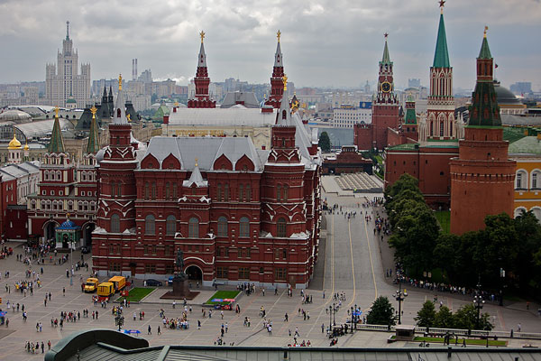 A birds-eye-view of the Historical Museum in beautiful Red Square. Photo credit: Helge Pedersen