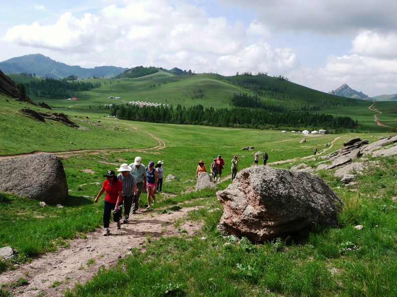 Hiking through Gorkhi-Terelj National Park. Photo credit: Jamshid Fayzullaev