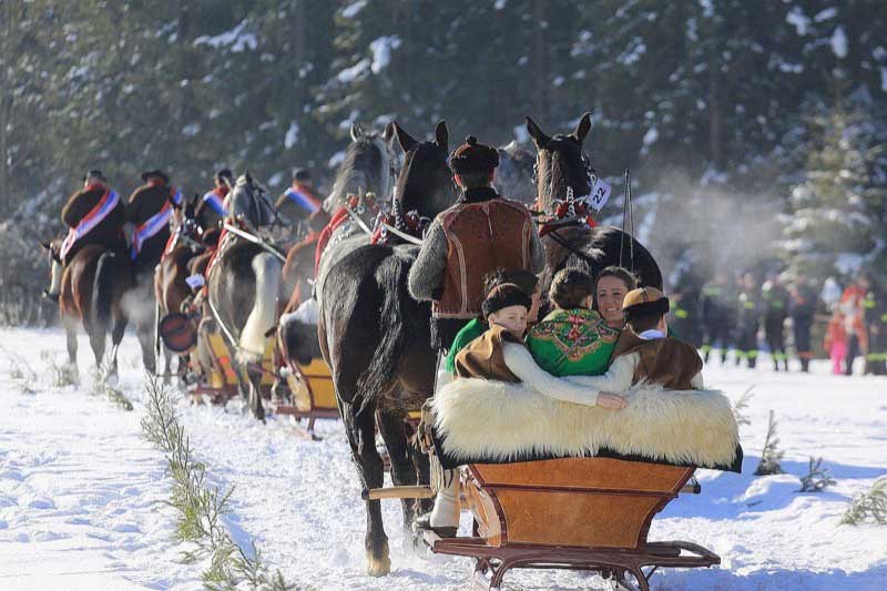 A sleigh ride through the Tatra Mountains in Poland. Photo credit: Polish National Tourist Board