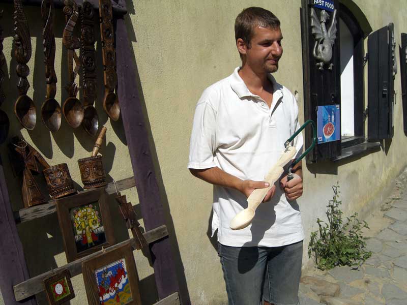 A local woodworker (Romania.) Photo: Liz Tollefson