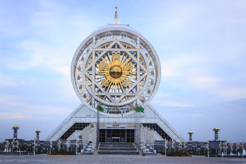 Ashgabat’s Alem Cultural and Entertainment Center, site of the world’s largest enclosed Ferris wheel (Ashgabat, Turkmenistan). Photo credit: Lindsay Fincher