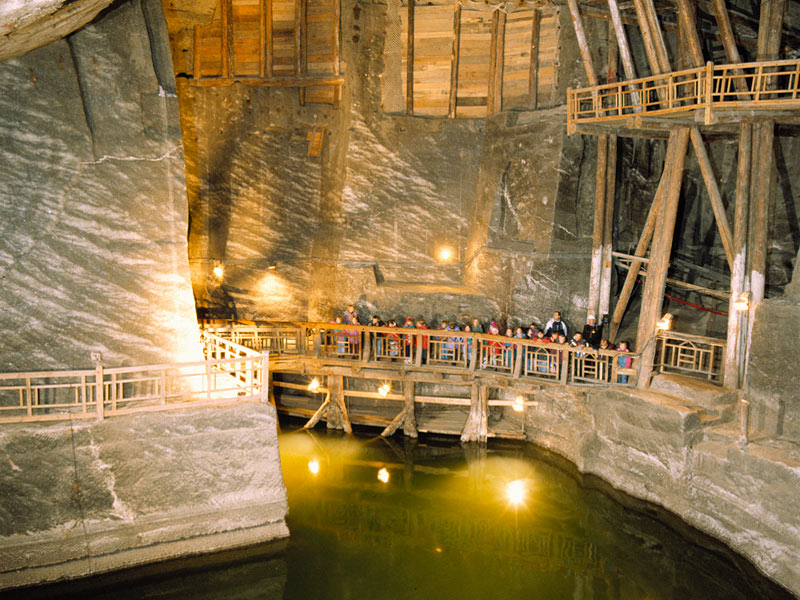 An underground lake at Wieliczka Salt Mine. Photo credit: Polish National Tourist Board