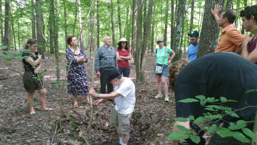 Discovering where Sam and Esther hid from the Nazis. Photo: Karen Treiger