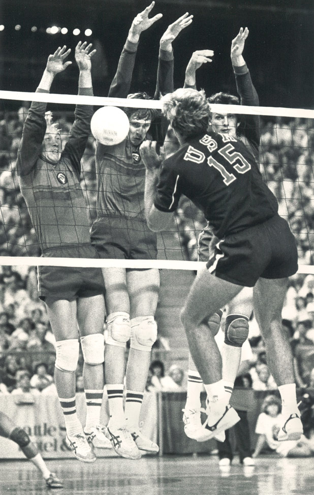 Seattle’s 1985 U.S.-Soviet volleyball match-up drew record crowds at the Kingdome. Photo credit: Steve Richmond