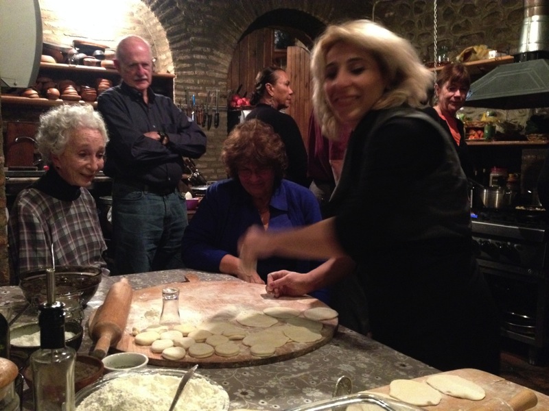 Learning to make khinkali at Pheasant’s Tears Winery. Photo: Mariana Noble