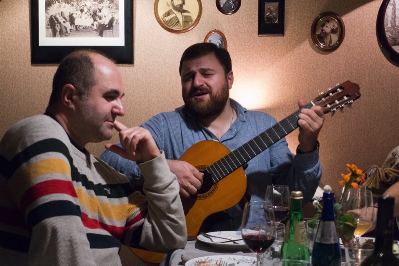 Eating fabulous food, singing, toasting and sharing stories are de rigueur at any Georgian feast. Photo credit: Kees Sprengers