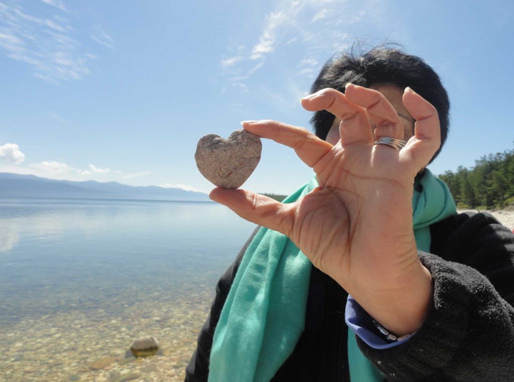 Heart-shaped rock at Lake Baikal. Photo credit: Alla Shishkina