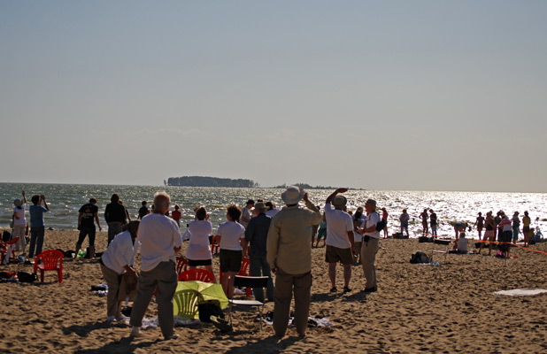 MIR found the perfect spot for total eclipse travelers: on a beach outside Novosibirsk, Siberia. Photo credit: Douglas Grimes