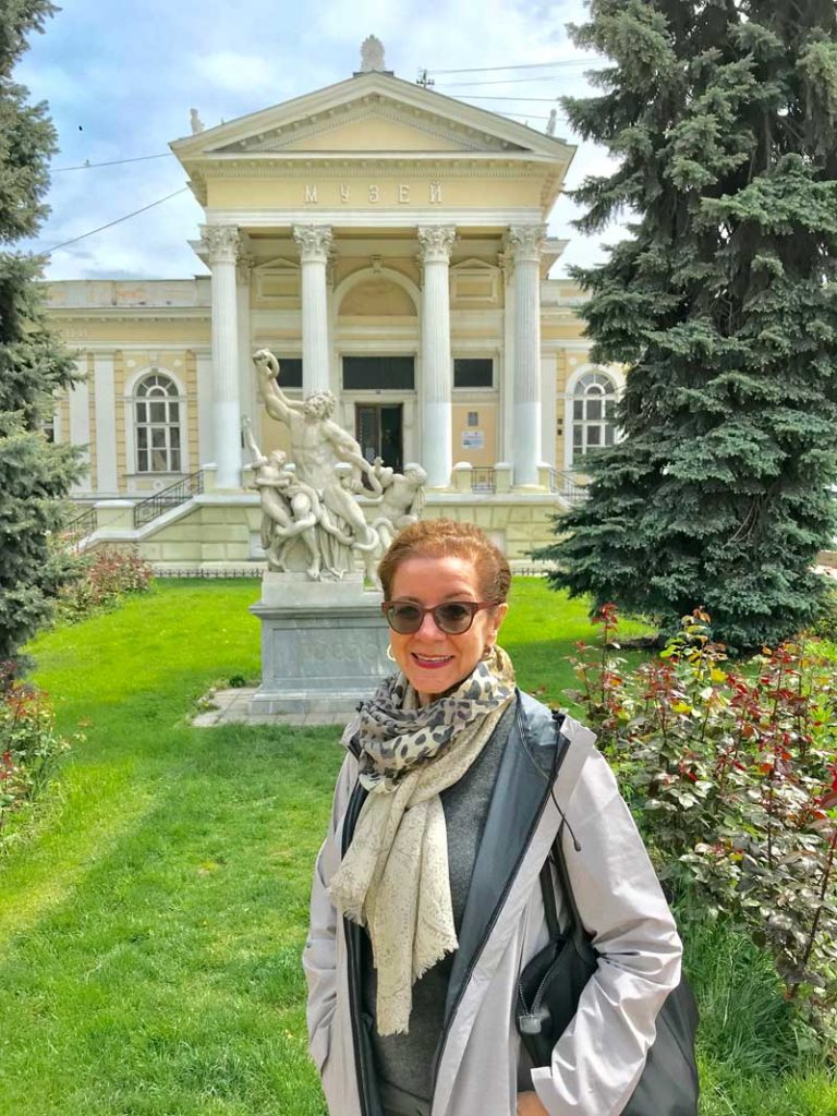 Tour Host Patricia Schultz on MIR's Belarus, Ukraine, Moldova small group tour. Photo credit: Michel Behar