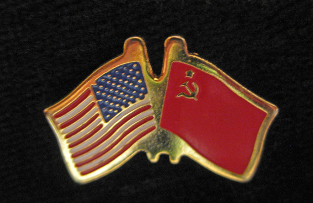 This U.S.-U.S.S.R. lapel pin is a reminder of MIR’s goodwill beginning, back in 1986. Photo credit: Helen Holter