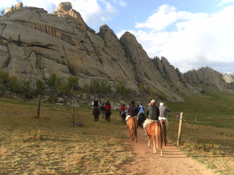 Riding horses in Gorkhi-Terelj National Park, Mongolia. Photo credit: Martin Klimenta