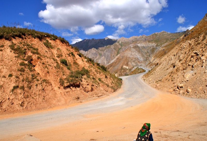 Getting off the beaten path along the Pamir Highway, Tajikistan. Photo credit: Caroline Eden