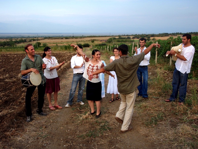 Celebrating life in a Georgian vineyard. Photo credit: John Wurdeman