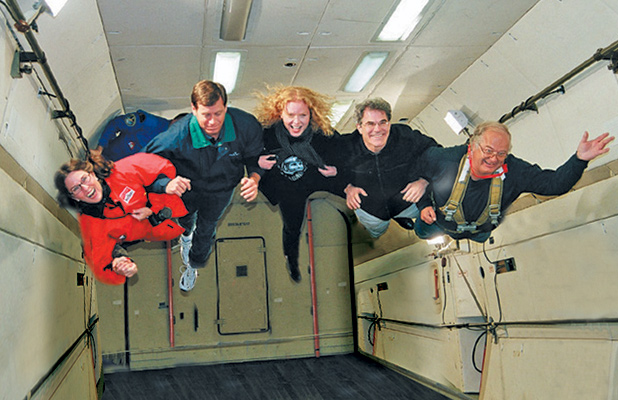 Soaring and floating in weightlessness aboard an Ilyushin-76. Photo credit: Douglas Grimes