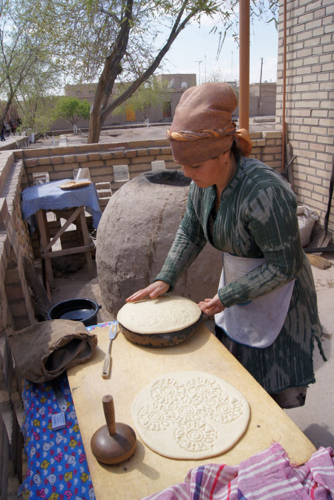 Bread baking in Khiva. Photo credit: Caroline Ed