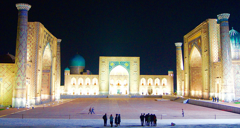 The Registan Complex is the crowning jewel of Samarkand. Photo credit: Caroline Eden