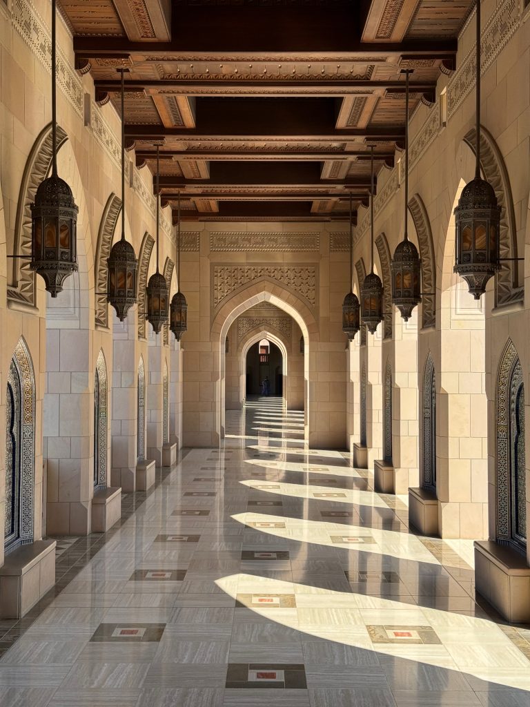 Sultan Qaboos Mosque, Muscat, Oman. Credit: Jake Smith